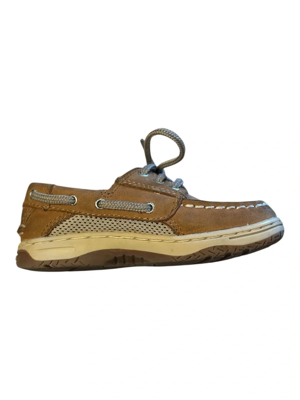 Sperry Toddlers Tan Brown Leather Boat Shoes
